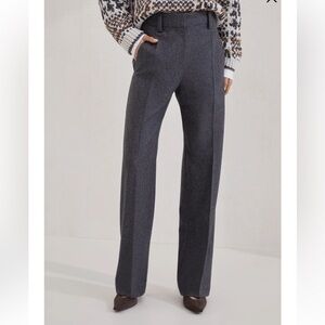 Brunello Cucinelli Gray Wide-Leg Trousers